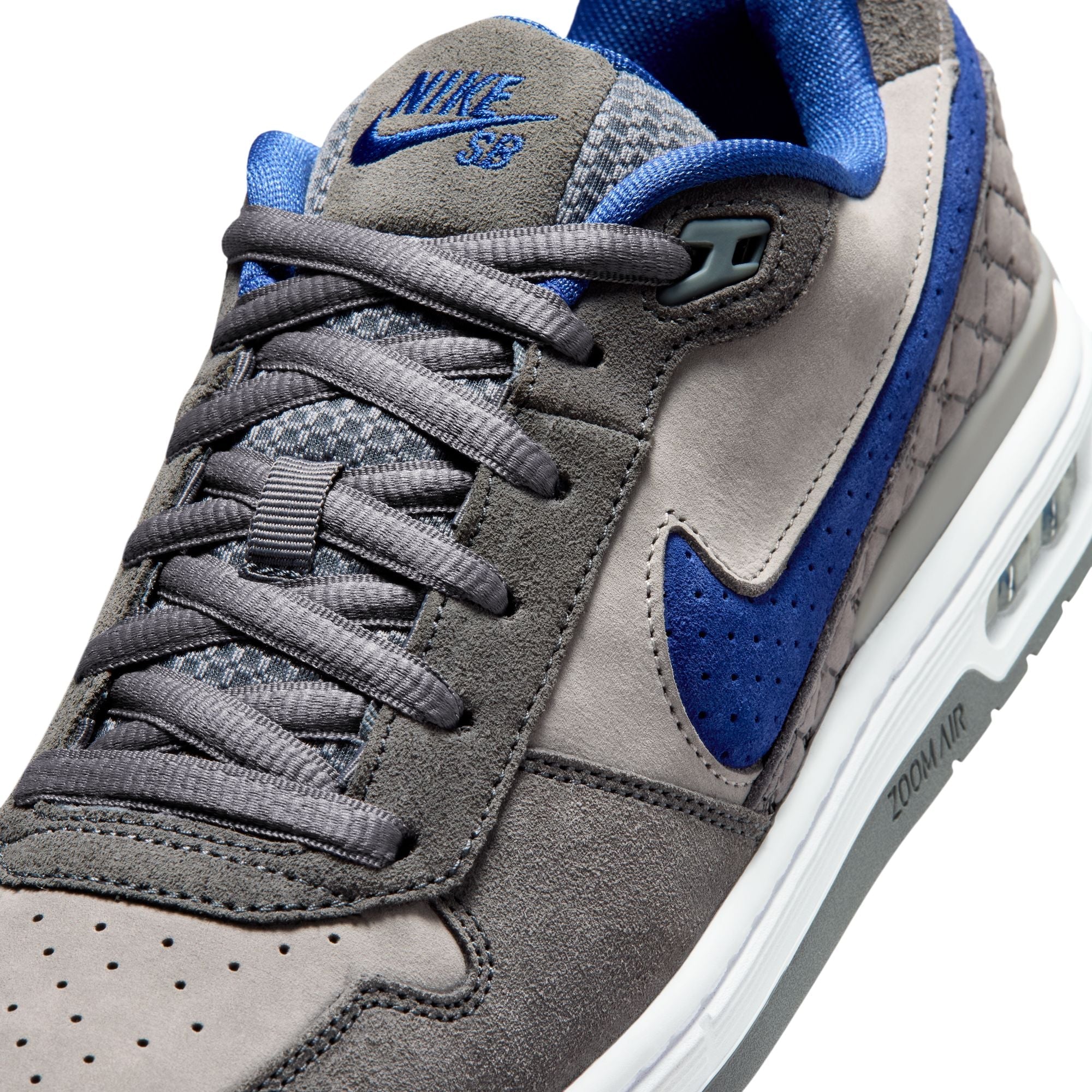 Nike SB Paul Rodriguez Zoom Air Low - Flint Grey/Deep Royal Blue-Flint Grey