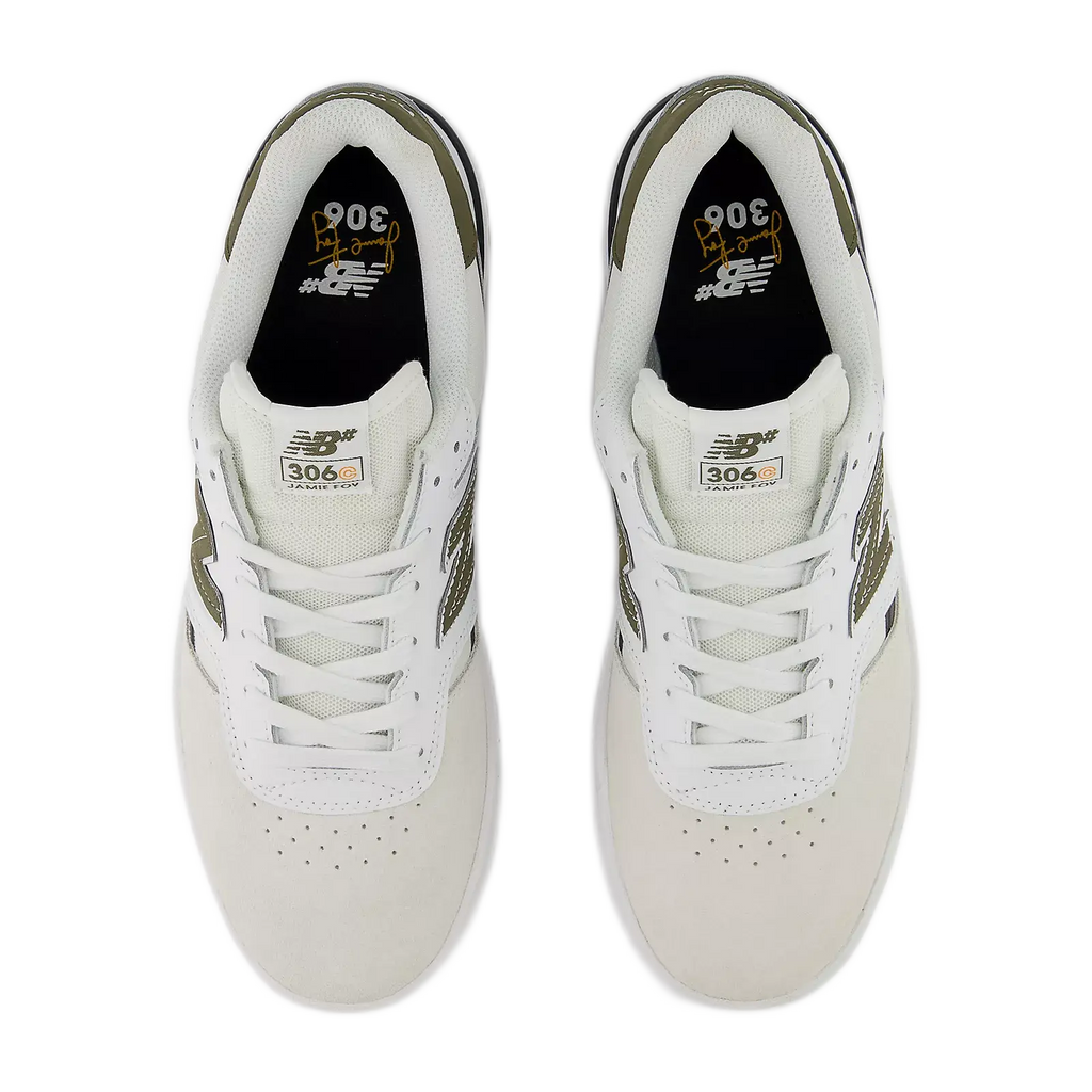 New Balance Numeric Foy 306 Cup - White/Dark Moss