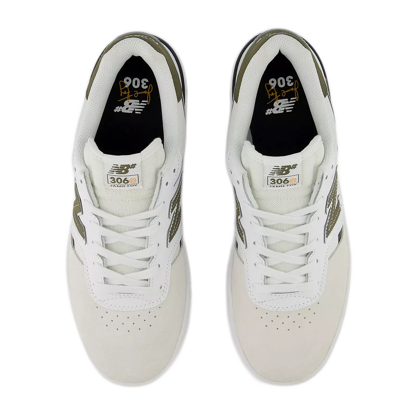 New Balance Numeric Foy 306 Cup - White/Dark Moss